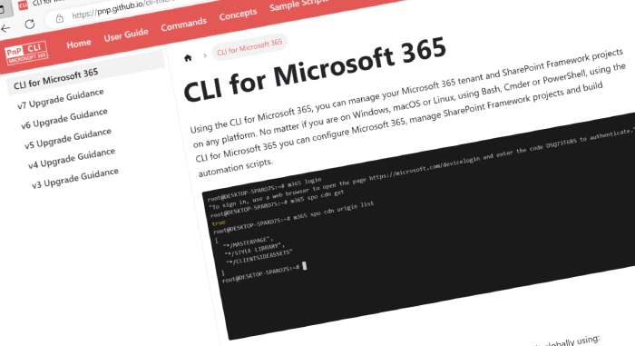 CLI for Microsoft 365 v7.7