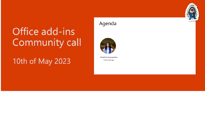 Office Add-ins developer platform community call – May 10, 2023