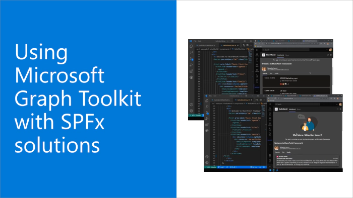 Using Microsoft Graph Toolkit with SPFx solutions