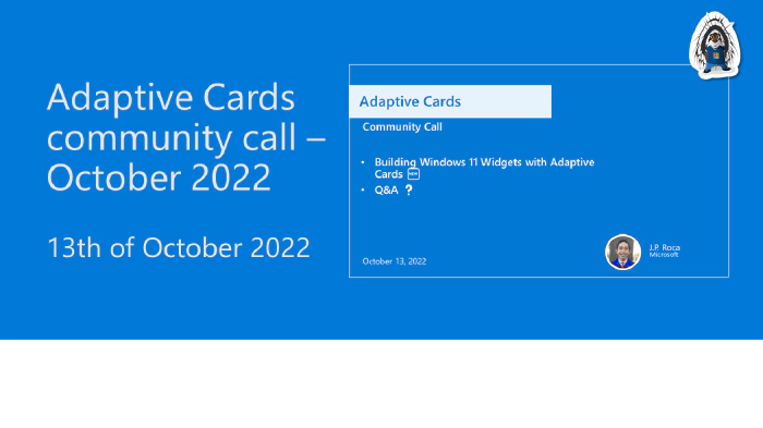 Adaptive Cards community call – October 2022
