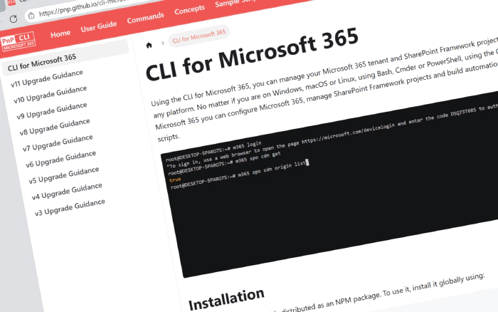 CLI for Microsoft 365 v11.0 CLI for Microsoft 365 v11.0