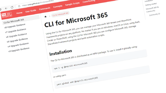 CLI for Microsoft 365 v8