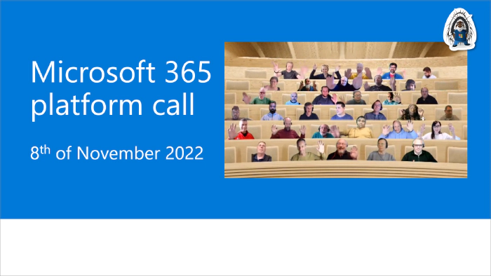 Microsoft 365 Platform Community Call - 8th of November, 2022