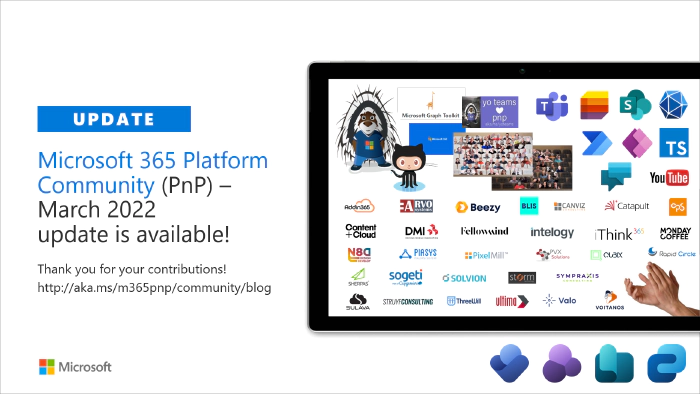 Microsoft 365 Platform Community (PnP) – March 2022 update