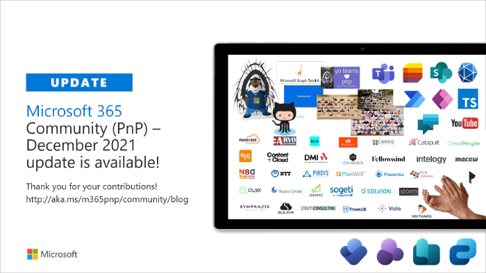 Microsoft 365 PnP Community -- December 2021 update