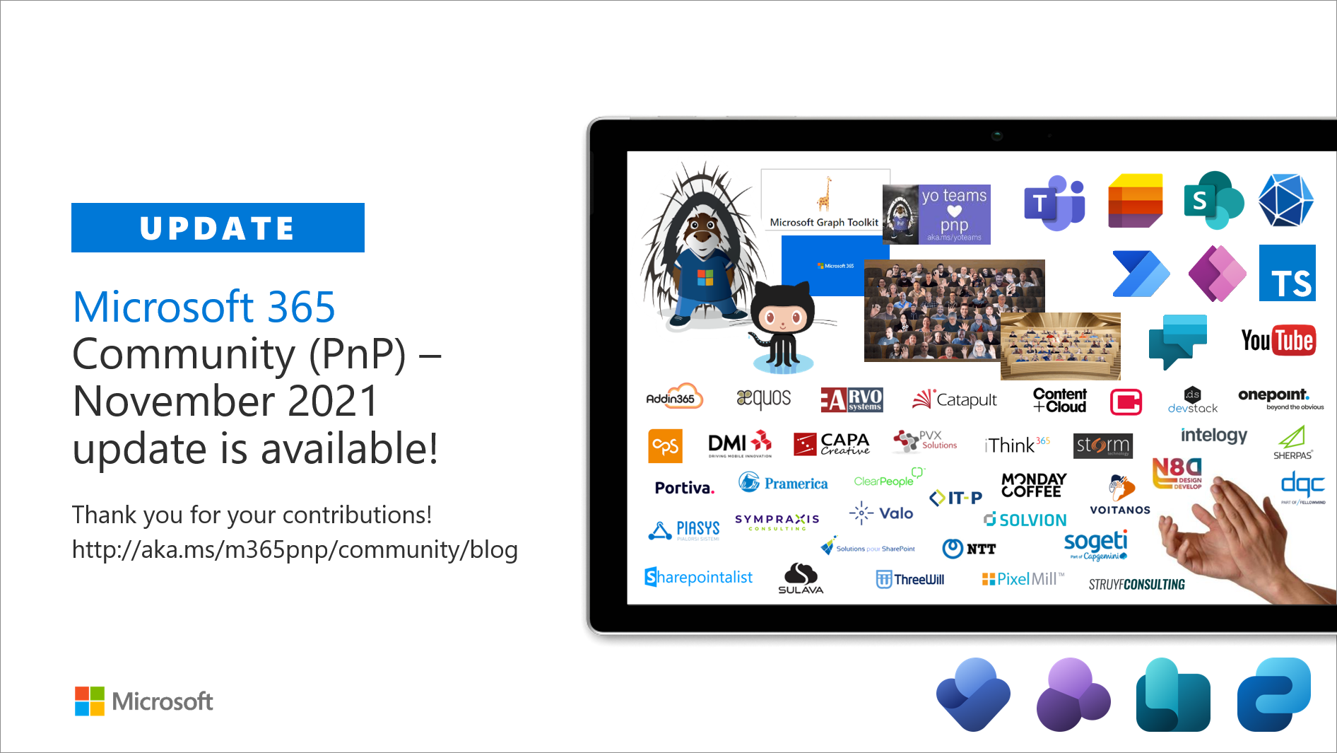 Microsoft 365 PnP Community -- November 2021 update