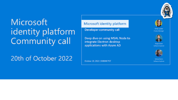 Microsoft Identity Platform community call – October 2022