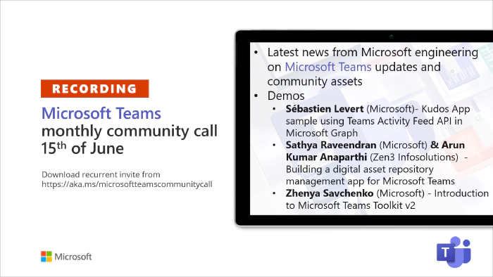 Microsoft Teams Community Call - June 2021
