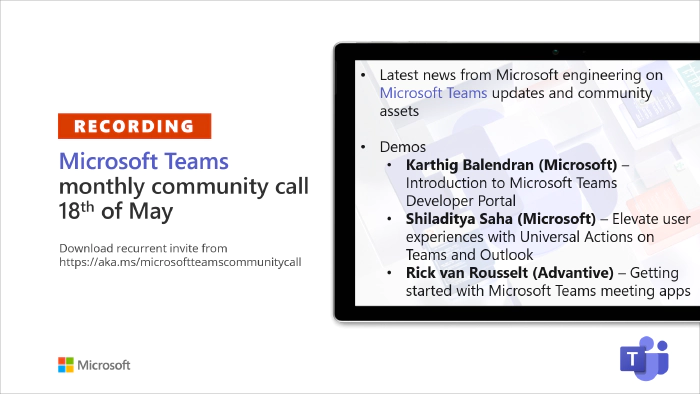 Microsoft Teams Community Call - May 2021