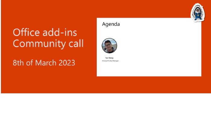 Office Add-ins developer platform community call – March 8th, 2023
