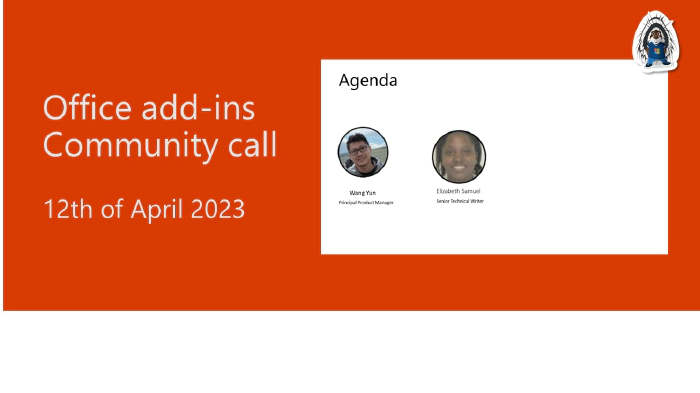 Office Add-ins developer platform community call – April 12th, 2023