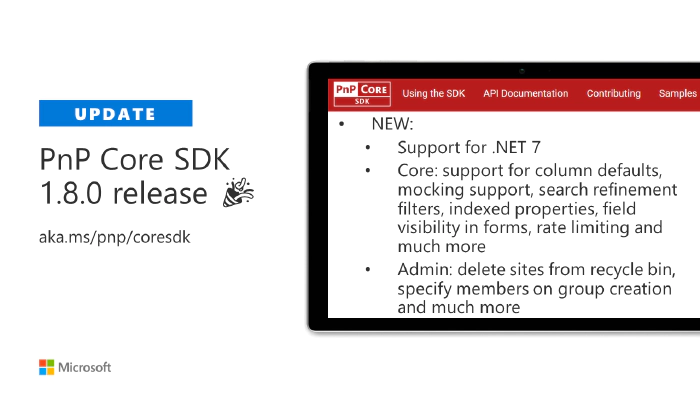 PnP Core SDK v1.8