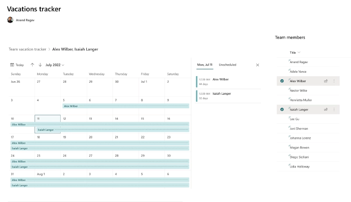 Build a vacation tracker app with Lists and SharePoint for Teams