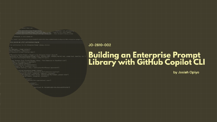 Building an Enterprise Prompt Library with GitHub Copilot CLI