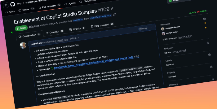 Copilot Studio samples are now supported in copilot-pro-dev-samples