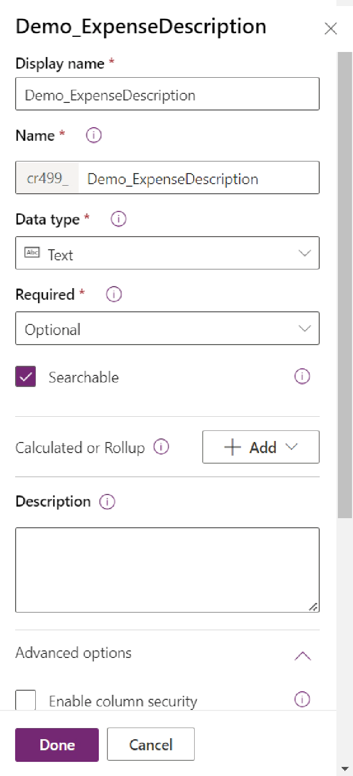 thumbnail image 11 of blog post titled Create Dataverse Expense Details Table and build simple Power App using that table. 