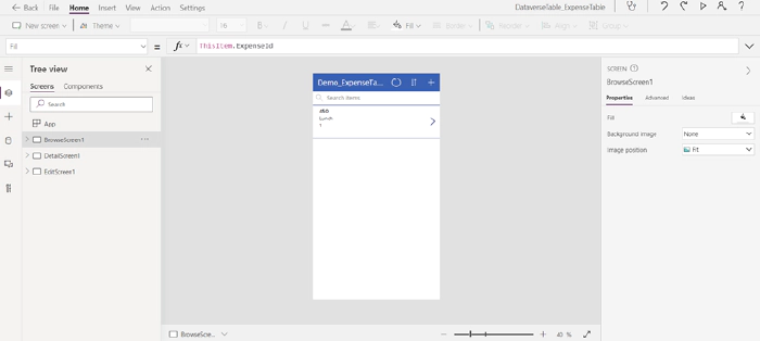 thumbnail image 17 of blog post titled Create Dataverse Expense Details Table and build simple Power App using that table. 