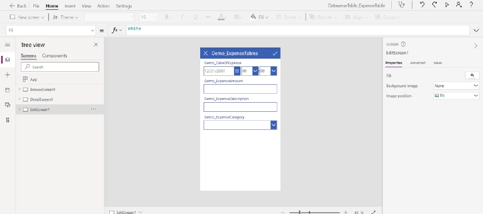 thumbnail image 18 of blog post titled Create Dataverse Expense Details Table and build simple Power App using that table. 