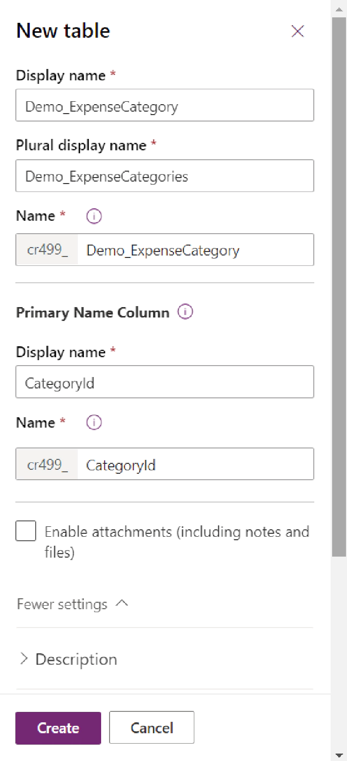 thumbnail image 5 of blog post titled Create Dataverse Expense Details Table and build simple Power App using that table. 