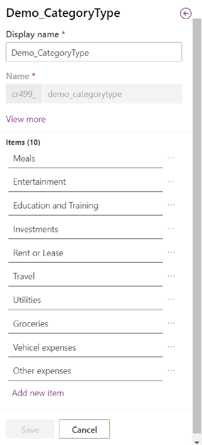 thumbnail image 7 of blog post titled Create Dataverse Expense Details Table and build simple Power App using that table. 