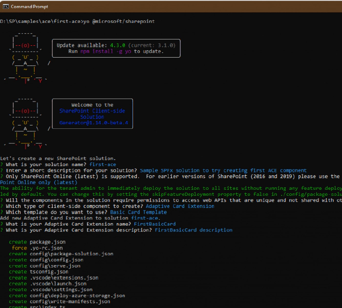 thumbnail image 2 of blog post titled Create your first Adaptive Card Extensions(ACEs) with SPFx 