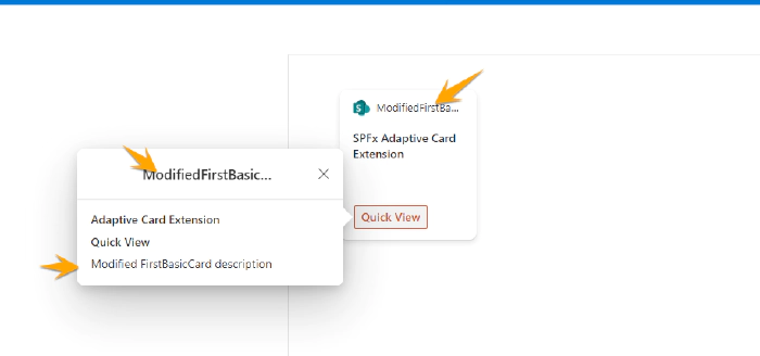 thumbnail image 8 of blog post titled Create your first Adaptive Card Extensions(ACEs) with SPFx 