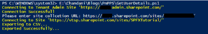 Fetch User Profile Properties From Site Collection And Export To CSV Using PNP PowerShell