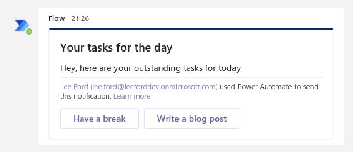 Get your To Do tasks daily in Teams using Power Automate