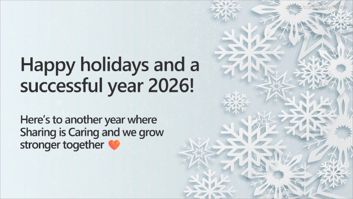 Happy holidays and successful year 2026! Happy holidays and successful year 2026!