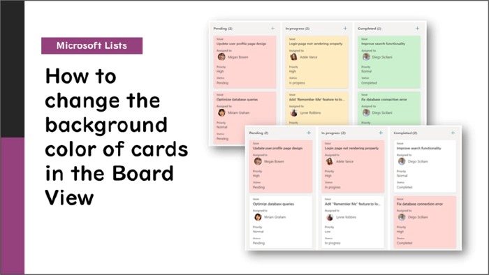 How to change the background color of cards in the Board View