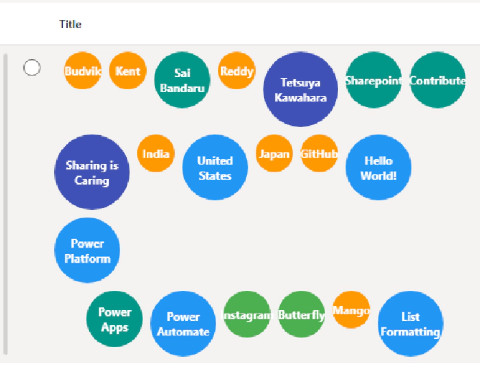 Microsoft Lists: How to Create Dynamic Bubble Charts Using Column Formatting