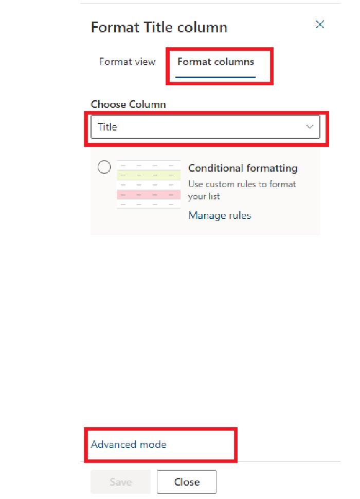 steps to open advance mode