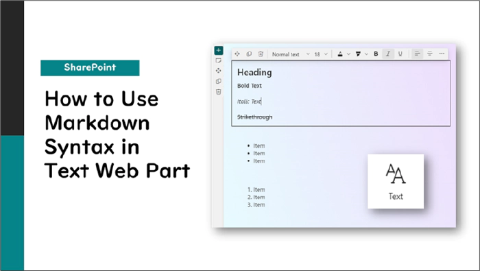 SharePoint: How to Use Markdown Syntax in Text Web Part