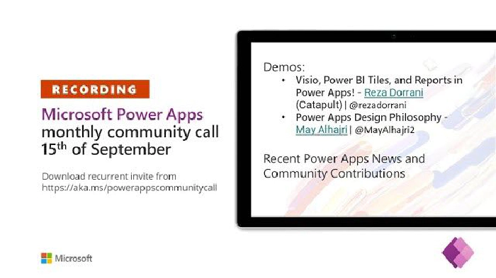 Microsoft Power Apps Community Call -- September 2021