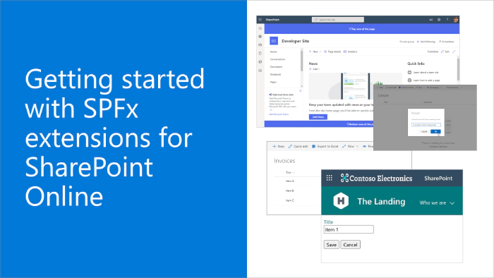 Getting started with SPFx extensions for SharePoint Online