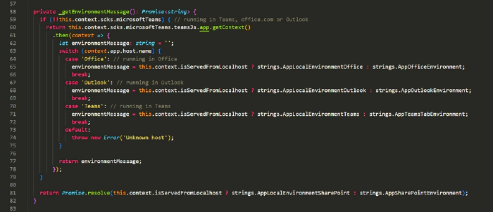 Detecting the host of the SPFx solution