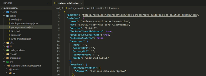 SPFx solution configuration to include assets