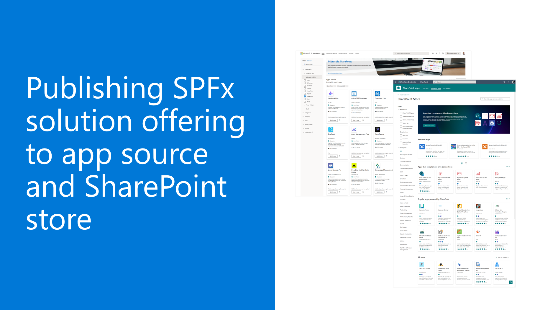 Publishing SPFx solution offerings to app source and SharePoint store