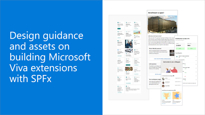 Design guidance and assets on building Microsoft Viva extensions with SPFx