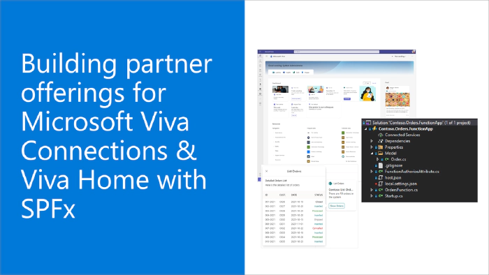 Building partner offerings for Microsoft Viva Connections & Viva Home with SPFx
