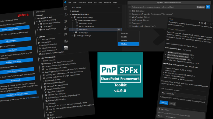 SharePoint Framework Toolkit v4.9.0 minor release