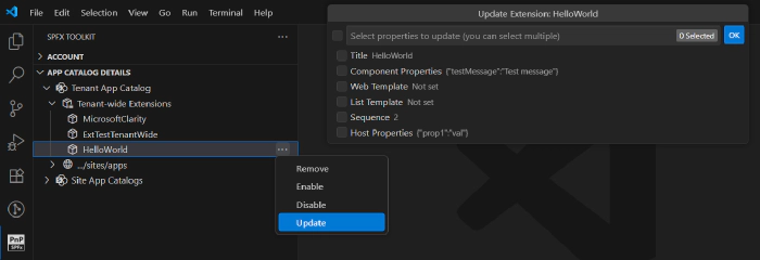 tenant-wide extensions