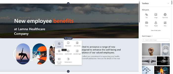 Modern site page