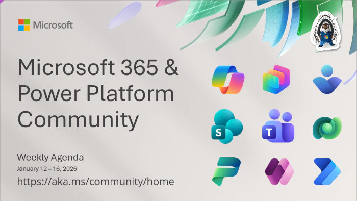 Weekly Agenda - 12th of January week