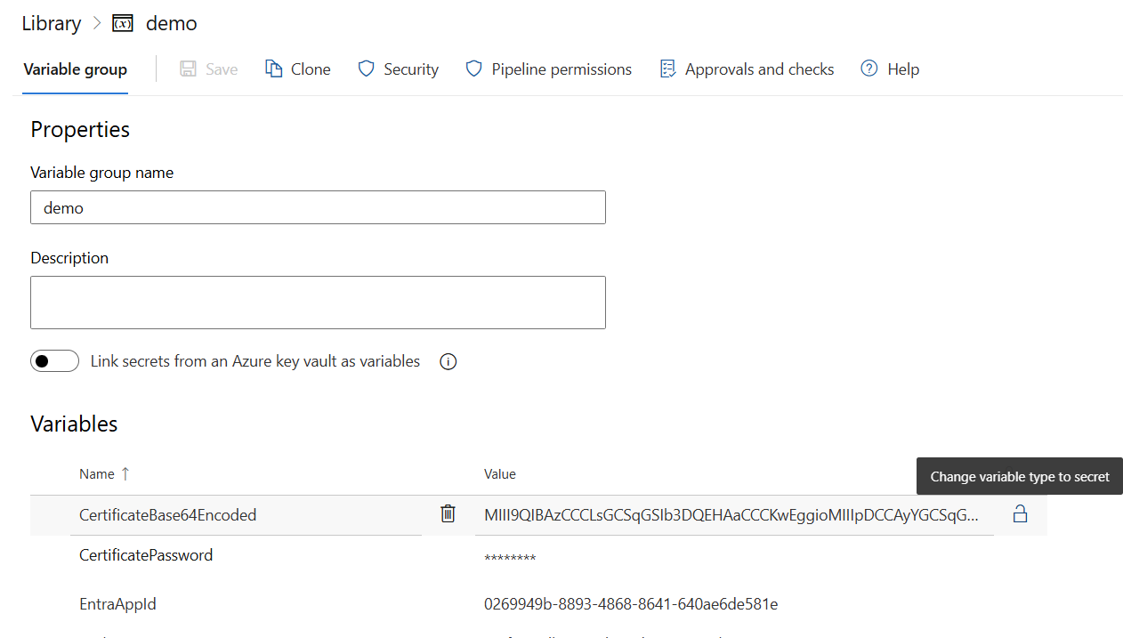 Azure DevOps Library