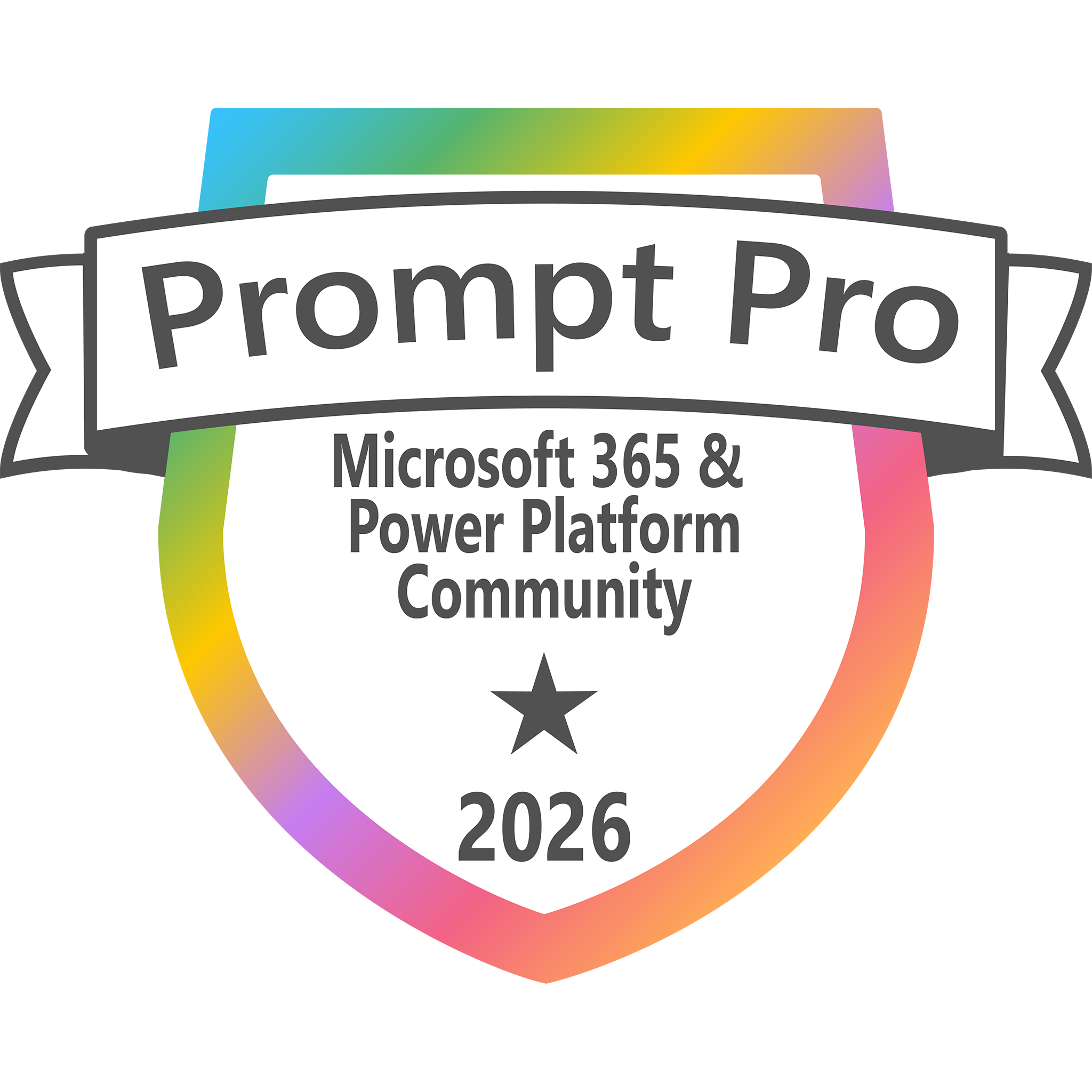 Prompt Pro Microsoft 365 and Power Platform Community contributor badge