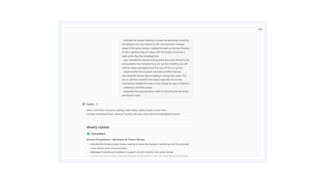 Demo of generated sample