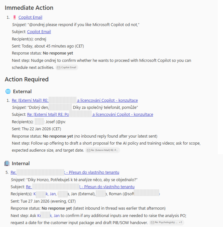 Prioritized Sent Items Follow-Up Review