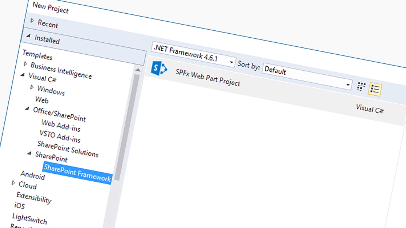 Visual Studio extension for SharePoint Framework