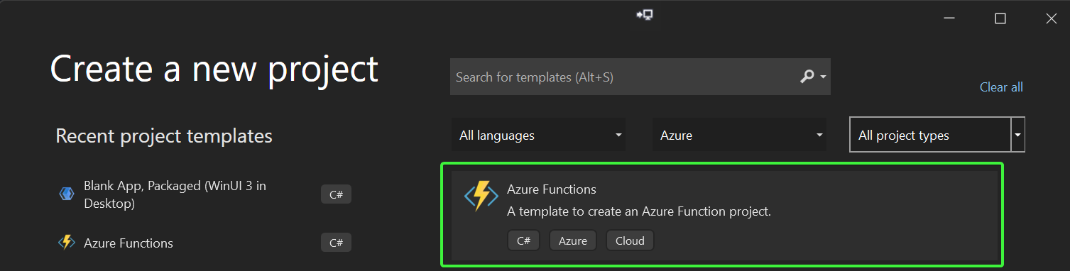 Create Azure Function